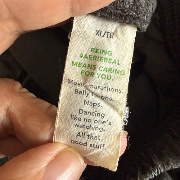 Aerie High Waisted Go For It Baggy Cargo Pants Women’s XL Smoked Gray Skater - Picture 10 of 11